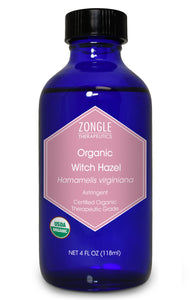 Zongle USDA Certified Organic Witch Hazel, Hamamelis Virginiana, 4 Oz